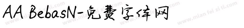 AA BebasN字体转换